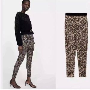 zara leopard print leggings